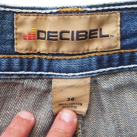 Decibel Vintage Y2K Streetwear Medium Wash Denim Shorts Men's 38 x 14 - Picture 3 of 7